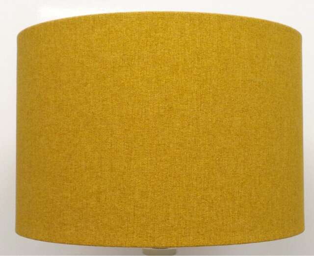 Shetland Mustard Yellow Brushed Linen Style Cylinder/ Drum Lampshades/ Pendant Shade/ Table, Colourful Unique Modern Home Interior Decor - image 1
