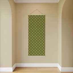 Retro Diamond Pattern Tapestry - Wall Hanging Unique Art - thumbnail 2