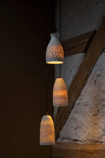 Porcelain Pendant Lamp - Handcrafted Ceiling Light Warm Modern Ceramic For Living Room, Dining Table, Bedroom, Bathroom - image 1