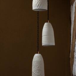 Porcelain Pendant Lamp - Handcrafted Ceiling Light Warm Modern Ceramic For Living Room, Dining Table, Bedroom, Bathroom - thumbnail 2