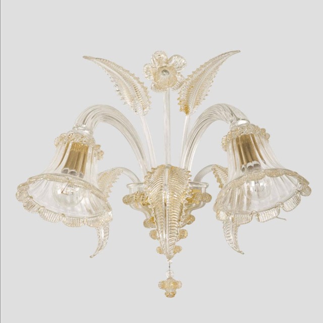 Adone Wall Lamp 2 Lights Crystal Gold