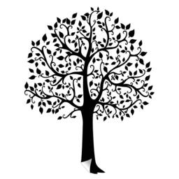 Tree Sticker Decal - Wall Birch Art Vinyl Nursery Stickers Nature Botanical Trees Decals Forest Decor Natural Big Leaf Peel & Stick - thumbnail 2