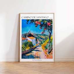 Camino De Santiago Travel Poster Spanish Pilgrimage Art Print - thumbnail 3