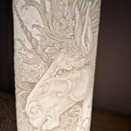 Unicorn Night Light - William Morris Style Rechargeable Multicolour Remote Control - thumbnail 2