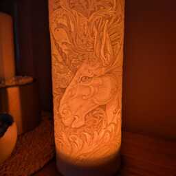 Unicorn Night Light - William Morris Style Rechargeable Multicolour Remote Control - thumbnail 3