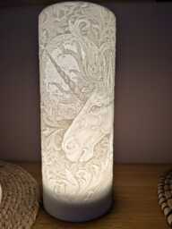 Unicorn Night Light - William Morris Style Rechargeable Multicolour Remote Control - thumbnail 1