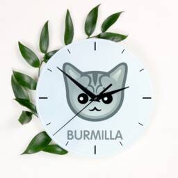 A Clock With A Burmilla Cat. New Collection The Cute Art-Dog Cat - thumbnail 1