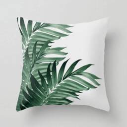 Monstera Green Palm Leaf Cushion Cover/Green Leaves Plant Pillow Case/Decorative Pillow/Leaf Bedding Home Decoration/Palm Tree Case - thumbnail 4