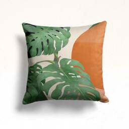 Monstera Green Palm Leaf Cushion Cover/Green Leaves Plant Pillow Case/Decorative Pillow/Leaf Bedding Home Decoration/Palm Tree Case - thumbnail 3