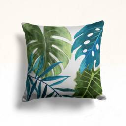 Monstera Green Palm Leaf Cushion Cover/Green Leaves Plant Pillow Case/Decorative Pillow/Leaf Bedding Home Decoration/Palm Tree Case - thumbnail 2