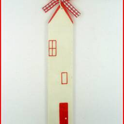 Ceramic House Wall Hanging, Hand Painted House, New Ornament, Clay Pottery Ceramic Cottage, Christmas Ornament - thumbnail 4