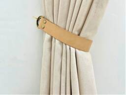 Minimalist Leather Curtain Tie-Back Modern Window Decor