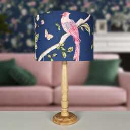 Lampshades in Laura Ashley Summer Palace Blue Midnight Fabric Handmade Free Delivery - thumbnail 3