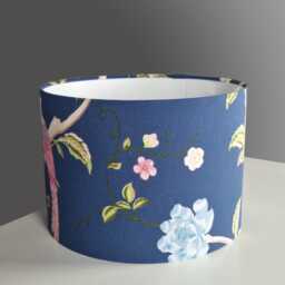 Lampshades in Laura Ashley Summer Palace Blue Midnight Fabric Handmade Free Delivery - thumbnail 4