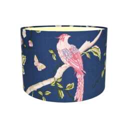 Lampshades in Laura Ashley Summer Palace Blue Midnight Fabric Handmade Free Delivery - thumbnail 1
