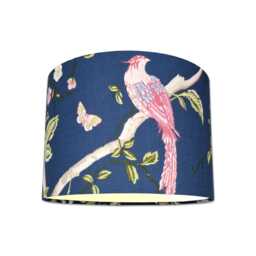 Lampshades in Laura Ashley Summer Palace Blue Midnight Fabric Handmade Free Delivery - thumbnail 2