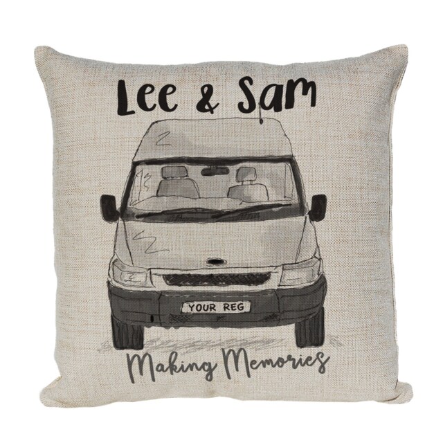 Personalised Camper Van Cushion Cover, Choice Of Colours By Inspired Creative Design - image 1