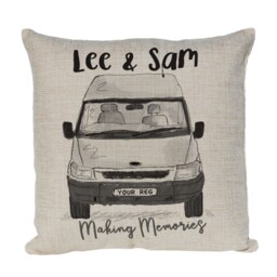 Personalised Camper Van Cushion Cover, Choice Of Colours By Inspired Creative Design - thumbnail 1