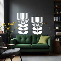 Sale Large Boho Flower Wall Decals Living Room Decor - thumbnail 4