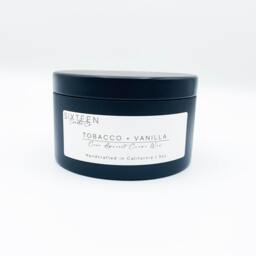 Tobacco + Vanilla Scented Candle Coconut Apricot Creme Wax, 5Oz Tin - thumbnail 2