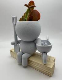 Wee Jimmy Gardener Succulent Plant Pot - Ships From Usa - thumbnail 1