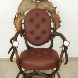 Real Antler Armchair With Fallow Antlers - thumbnail 3