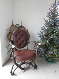 Real Antler Armchair With Fallow Antlers - thumbnail 1