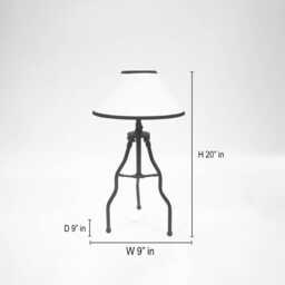 Table Lamp Modern Decorative Metal Bedside Light With Fabric Shade For Bedroom Living Room Study Home Office Accent Lighting - thumbnail 4