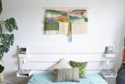 Large Wool Tapestry Wall Hanging Handcrafted Elegant Home Decor - thumbnail 1