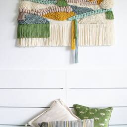 Large Wool Tapestry Wall Hanging Handcrafted Elegant Home Decor - thumbnail 2
