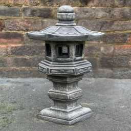 Unique Pagoda Sculpture Concrete Lantern Figurine Japanese Cement Home Decoration Lantern Lover Gift Outdoor Zen Garden Art - thumbnail 1
