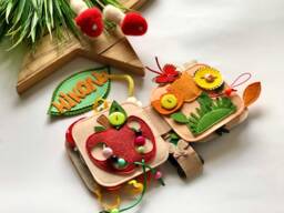 Quiet Book , Quiet From 1 Year To 3 Years, Educational Felt Book, Felt Busy Book, Baby Activity Book. Activity Toys - thumbnail 1