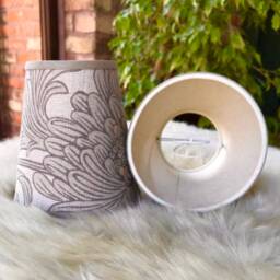 William Morris Chrysanthemum - Small Handmade Candle Clip Lampshade For Wall Lights/Chandeliers - thumbnail 2