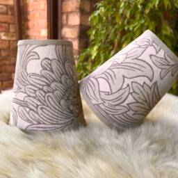 William Morris Chrysanthemum - Small Handmade Candle Clip Lampshade For Wall Lights/Chandeliers - thumbnail 3