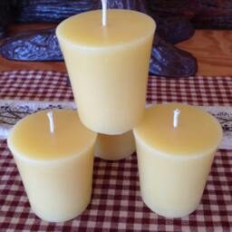 4 Beeswax Votive Candles 100 Percent Pure Natural Votives - thumbnail 3