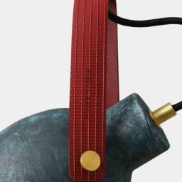 Pera Ceramic Pendant With Fire-Hose Strap Blue Earth 6 - thumbnail 2