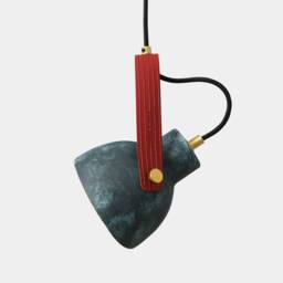 Pera Ceramic Pendant With Fire-Hose Strap Blue Earth 6