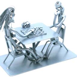 Personalized Chess Player Gift - Nuts & Bolts Metal Sculpture - thumbnail 4