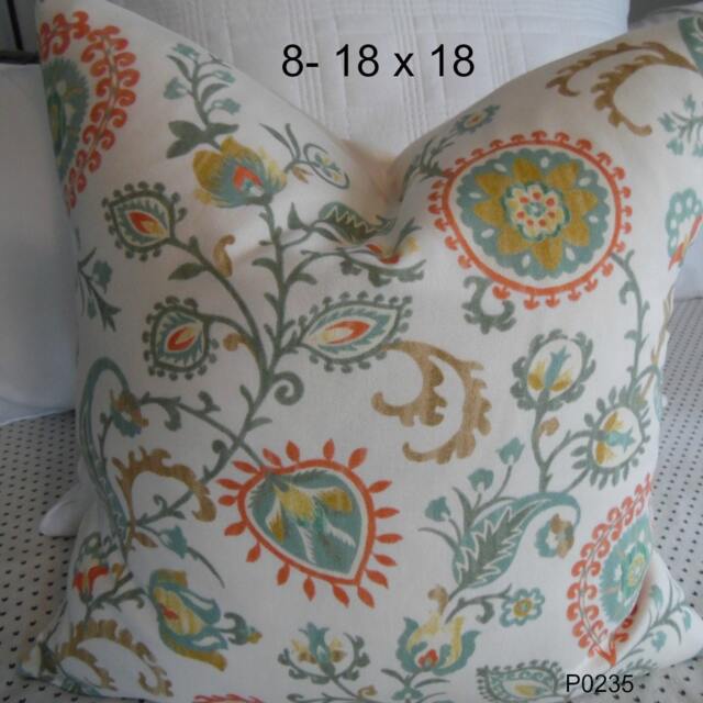 Floral Print Pillow Cover Cotton Toss Pillow, Spring/Summer Decor - image 1