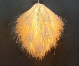 Handwoven Rattan Pendant Light, Ceiling Lights, Shaggy Lamp, Like Long Hair Hanging Lamps - thumbnail 1