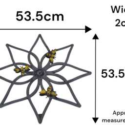 Bumblebee Mirrored Flower Shaped Wall Art Hanging Garden Decor Floral Mirror - thumbnail 2
