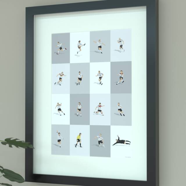 Germany National Football Team Legends Print - Die Mannschaft Icons Poster German Soccer Art - image 1