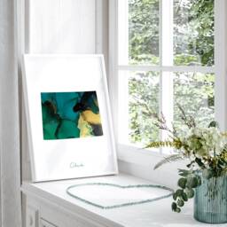 Colorado Map Emerald Green & Gold Wall Art Print - Us State Usa United States Of America - thumbnail 3