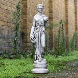 Elegant Greek Goddess Statue Classical Garden Decor Outdoor Woman Sculpture Concrete Figurine Yard Ornament Timeless Beauty - thumbnail 3