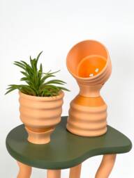 Small Peach Wavy Planter - 3 - thumbnail 1
