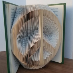 Peace Symbol - Folded Book Art Fully Customizable, Peace, Love - thumbnail 2