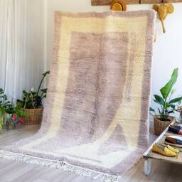 Custom Wool Rug Handmade Moroccan Azilal Rug, Abstract Carpet - thumbnail 3