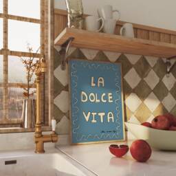 La Dolce Vita Unframed Print - Aesthetic Poster Colourful Wall Decor Italian Trendy Chic Art Pastel Uplifting - thumbnail 2