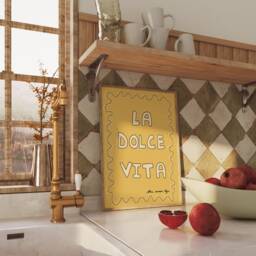 La Dolce Vita Unframed Print - Aesthetic Poster Colourful Wall Decor Italian Trendy Chic Art Pastel Uplifting - thumbnail 3