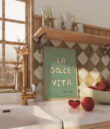 La Dolce Vita Unframed Print - Aesthetic Poster Colourful Wall Decor Italian Trendy Chic Art Pastel Uplifting - thumbnail 1